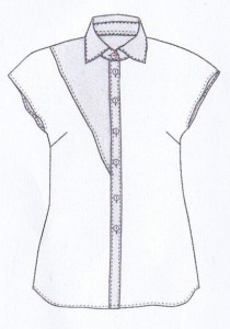 Image modèle chemise triangle Ottobre